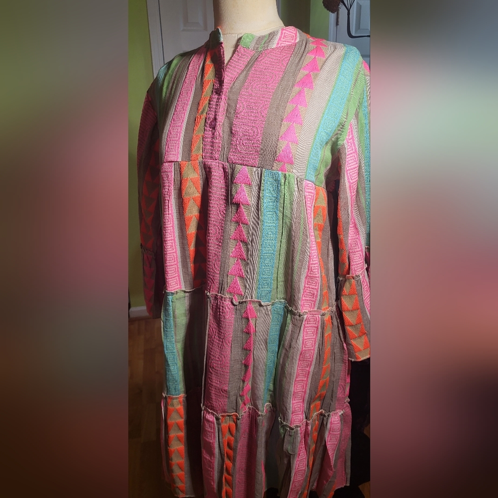 Bohemian Chic Colorful Patchwork Dress - Picture 6 of 8